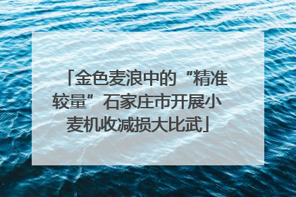 金色麦浪中的“精准较量”石家庄市开展小麦机收减损大比武