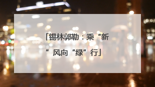 锡林郭勒：乘“新”风向“绿”行