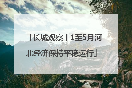 长城观察丨1至5月河北经济保持平稳运行
