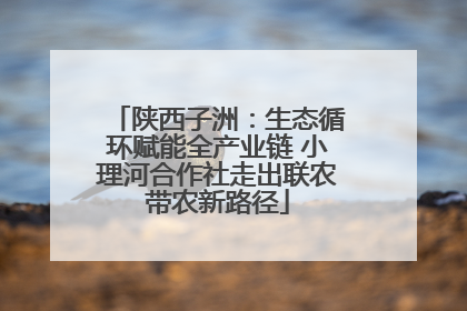 陕西子洲：生态循环赋能全产业链 小理河合作社走出联农带农新路径
