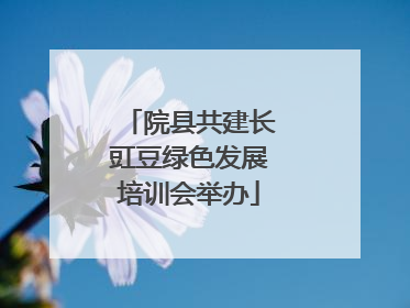 院县共建长豇豆绿色发展培训会举办
