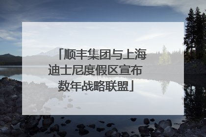 顺丰集团与上海迪士尼度假区宣布数年战略联盟