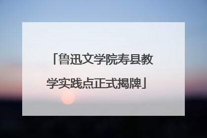 鲁迅文学院寿县教学实践点正式揭牌