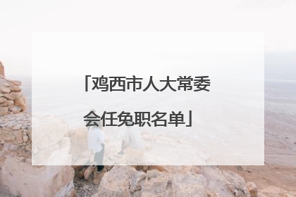 鸡西市人大常委会任免职名单