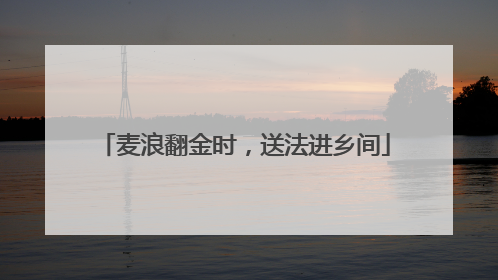 麦浪翻金时，送法进乡间