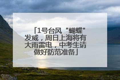 1号台风“蝴蝶”发威，周日上海将有大雨雷电，中考生请做好防范准备