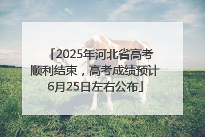 2025年河北省高考顺利结束，高考成绩预计6月25日左右公布