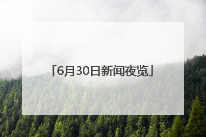 6月30日新闻夜览